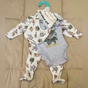 0-3 months Disney Jungle Book matching set